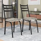 Kit 2 Cadeiras Para Cozinha Tubular D-13 Nara De Aço Preto/ce