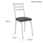 Kit 2 Cadeiras Para Cozinha Tubular D-13 Nara De Aço Preto/gr