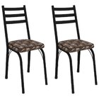 Kit 2 Cadeiras Para Cozinha Tubular D-13 Nara De Aço Preto/mo