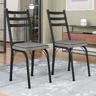 Kit 2 Cadeiras Para Cozinha Tubular D-13 Nara De Aço Preto/pl
