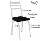Kit 2 Cadeiras Para Cozinha Tubular D-13 Nara De Aço Preto/ra