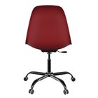 Kit 2 Cadeiras Para Escritório Eames Pp Base Aço Preta Vermel