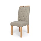 Kit 2 Cadeiras Para Mesa De Jantar Estofada Linho Lara Bege