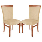 Kit 2 Cadeiras Para Mesa De Jantar Estofada Roma 48 X 102 Cm