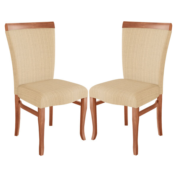 Kit 2 Cadeiras Para Mesa De Jantar Estofada Roma 48 X 102 Cm