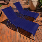 Kit 2 Cadeiras Para Piscina Julia Com Mesa De Centro Azul