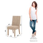 Kit 2 Cadeiras Para Sala De Jantar Anne Nature/corano Bege/cr