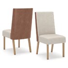 Kit 2 Cadeiras Para Sala De Jantar Anne Nature/courano