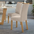 Kit 2 Cadeiras Para Sala De Jantar Apogeu  Amêndoa Clean/velu
