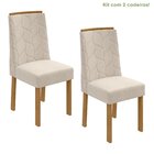 Kit 2 Cadeiras Para Sala De Jantar Astrid  Amêndoa Clean/rinz