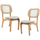 Kit 2 Cadeiras Para Sala De Jantar Cozinha Estofada E Tela Ma