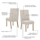 Kit 2 Cadeiras Para Sala De Jantar Eloá Nature