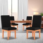 Kit 2 Cadeiras Para Sala De Jantar Em Madeira Tefi Preto