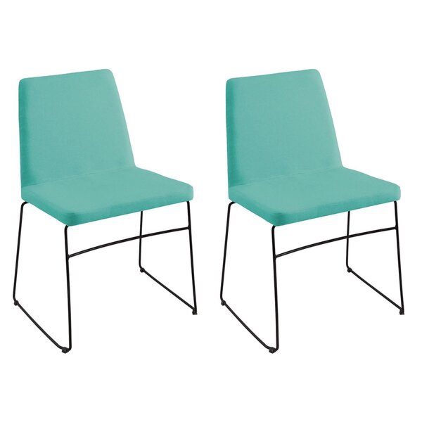 Kit 2 Cadeiras Para Sala De Jantar Escritório Estofada Linho