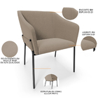 Kit 2 Cadeiras Para Sala De Jantar Estar Living Olívia L02 Bo