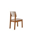 Kit 2 Cadeiras Para Sala De Jantar Jade Castanho /creme/off W