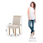 Kit 2 Cadeiras Para Sala De Jantar Malu Nature/linho