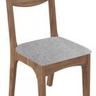 Kit 2 Cadeiras Para Sala De Jantar Mdf Assento Estofado Nancy