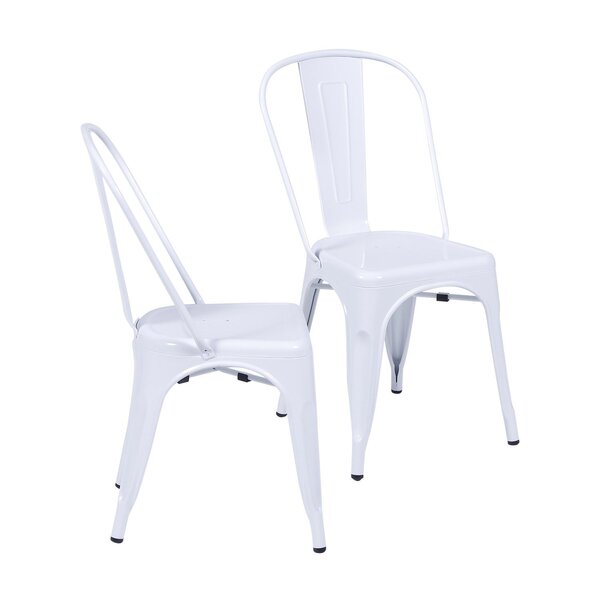 Kit 2 Cadeiras Para Sala De Jantar Retrô Branco