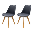 Kit 2 Cadeiras Para Sala De Jantar Saarinen Cinzas