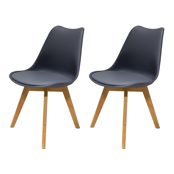 Kit 2 Cadeiras Para Sala De Jantar Saarinen Cinzas