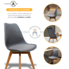 Kit 2 Cadeiras Para Sala De Jantar Saarinen Cinzas