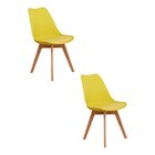 Kit 2 Cadeiras Para Sala De Jantar Saarinen Wood Espresso Móv