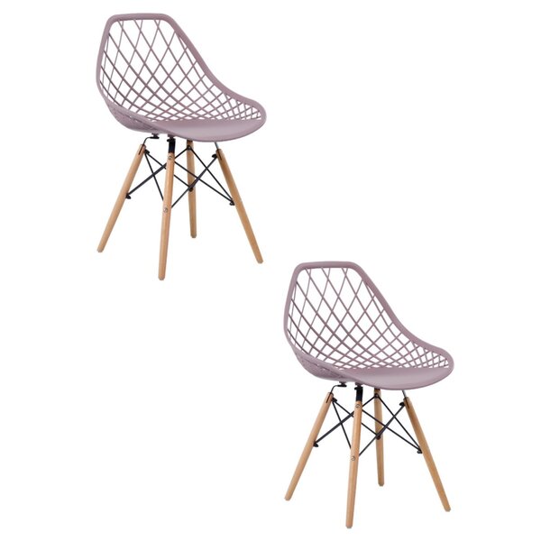 Kit 2 Cadeiras Para Sala De Jantar Veneza Cardo Camurça