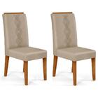 Kit 2 Cadeiras Para Sala De Jantar Yasmin D04 Carvalho Nobre/