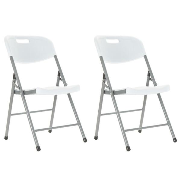 Kit 2 Cadeiras Paris Dobráveis Branca