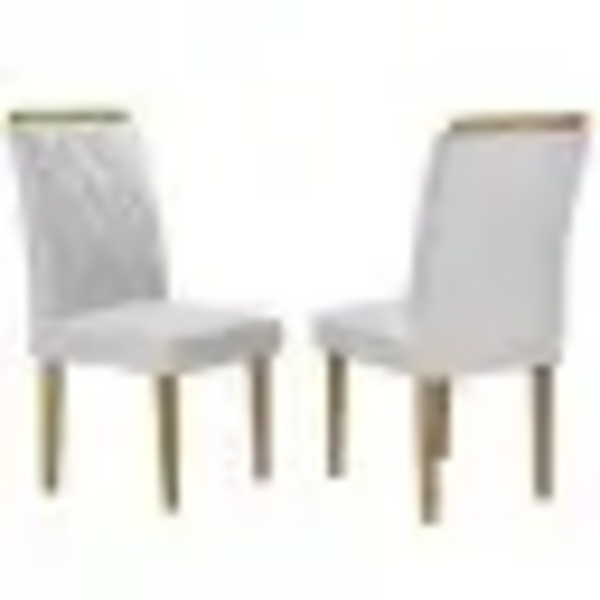 Kit 2 Cadeiras Paris Em Veludo Estofadas Cel Móveis Cor Prata