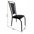 Kit 2 Cadeiras Paris Preto Craquelado Assento Preto 11425 - W
