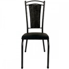 Kit 2 Cadeiras Paris Preto Craquelado Assento Preto 11425 - W