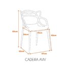 Kit 2 Cadeiras Polipropileno Alegra Espresso Móveis Preto