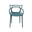 Kit 2 Cadeiras Polipropileno Alegra Espresso Móveis Verde Java