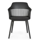 Kit 2 Cadeiras Polipropileno Marcela Montreal Preta Cozinha J