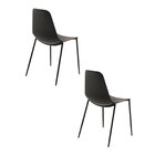Kit 2 Cadeiras Polipropileno Miami  Preto