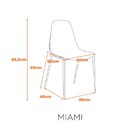 Kit 2 Cadeiras Polipropileno Miami  Preto