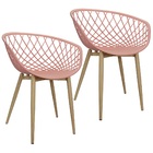 Kit 2 Cadeiras Poltrona Clarice Sidera Nest Web C/ Apoio De B