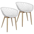 Kit 2 Cadeiras Poltrona Clarice Sidera Nest Web C/ Apoio De B