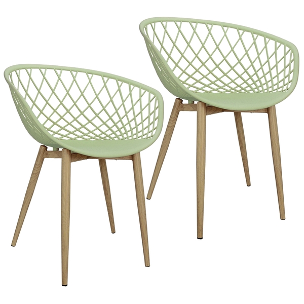 Kit 2 Cadeiras Poltrona Clarice Sidera Nest Web C/ Apoio De B