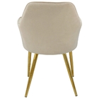 Kit 2 Cadeiras Poltrona Lines Base Dourada Recepção Sala Deco