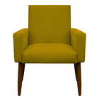 Kit 2 Cadeiras Poltronas Decorativa Nina Suede Herrero Amarelo