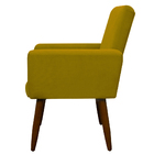 Kit 2 Cadeiras Poltronas Decorativa Nina Suede Herrero Amarelo