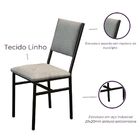 Kit 2 Cadeiras Portugal Estofadas Estilo Industrial - Cinza