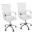 Kit 2 Cadeiras Presidente Escritório Esteirinha Eames Alta Br