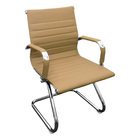 Kit 2 Cadeiras Presidente Esteirinha Baixa Com Base Fixa Preto