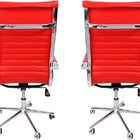 Kit 2 Cadeiras Presidente Giratória Vermelha