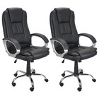 Kit 2 Cadeiras Presidente Poltrona Para Escritório Giratória