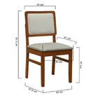 Kit 2 Cadeiras Puffer Madeira Maciça Assento E Encosto Estofa